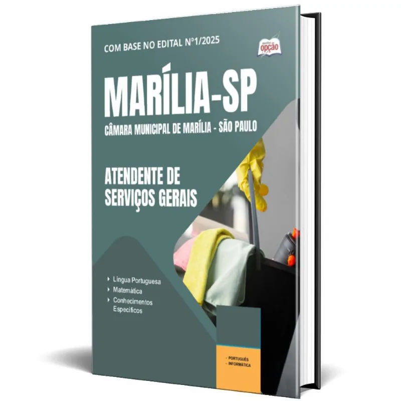 Apostila Câmara Marília Sp 2025 Atendente Serviços Gerais