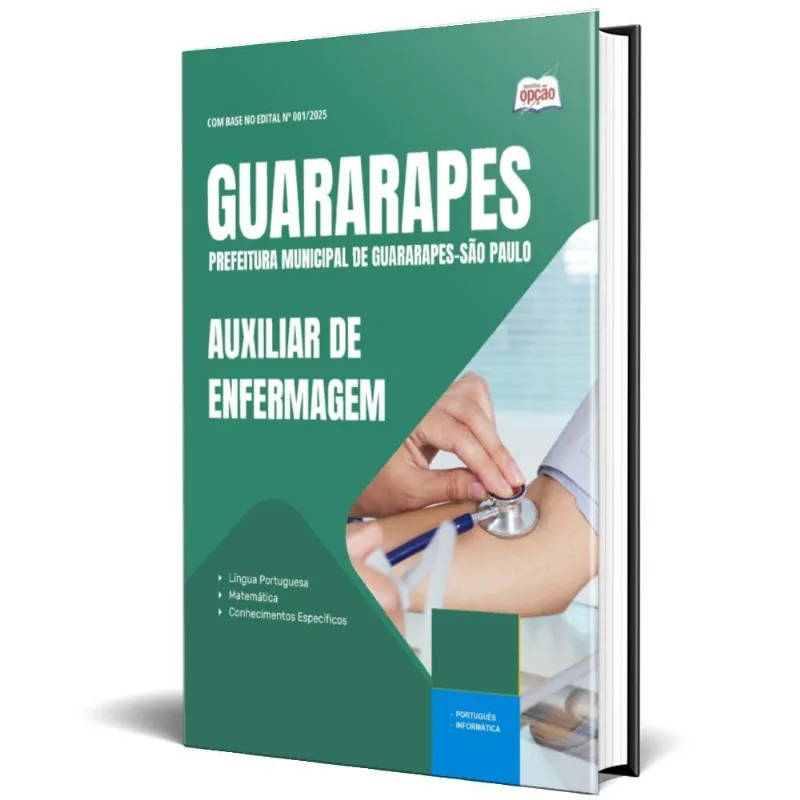 Apostila Prefeitura Guararapes Sp 2025 Auxiliar Enfermagem