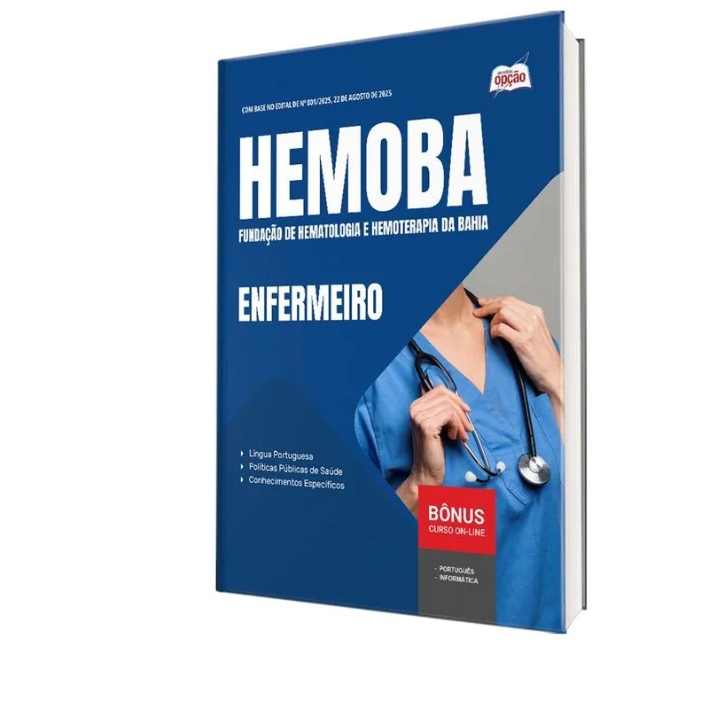 Apostila Hemoba 2025 Cargo De Enfermeiro