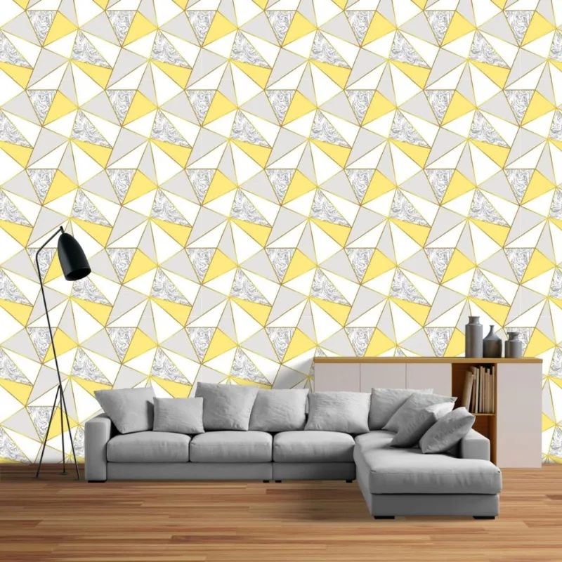 Papel de Parede Zara Marmore Mostarda 2,7m x 60cm