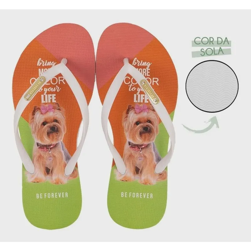 Chinelo Sandália Feminino Com Cachorrinho Rafitthy