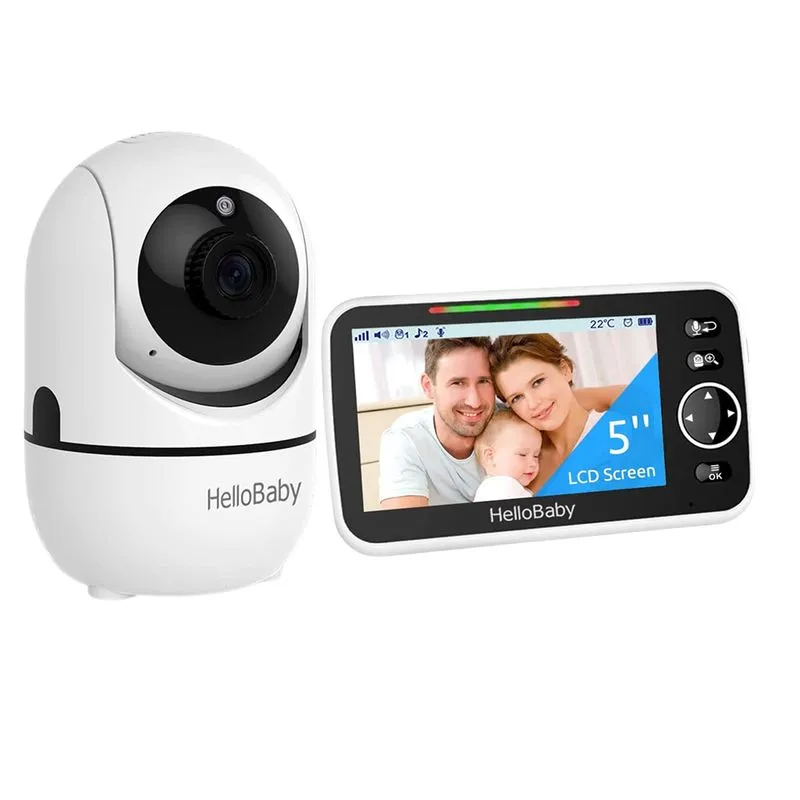 Babá Eletrônica Hellobaby Hb6550 Monitor Vídeo Tela 5 Pol.