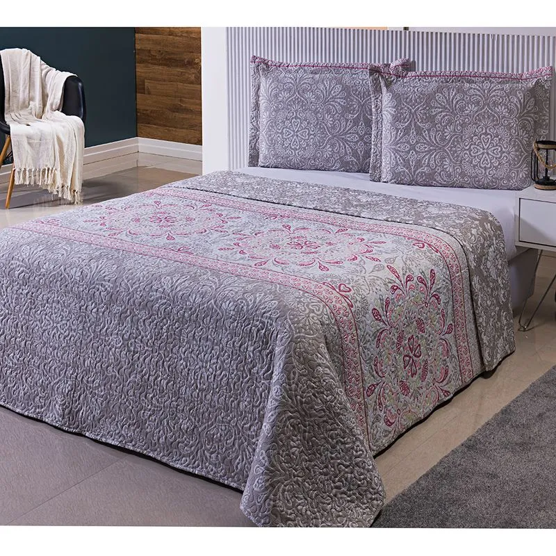 COLCHA ULTRASSONICA RAVELLO SOLTEIRO 1,60 X 2,40 DES. 010