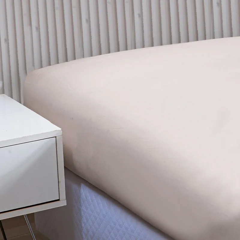 LENCOL AVULSO C/ ELASTICO PERCAL SOFT 300 SOLTEIRO BEGE/UNICO