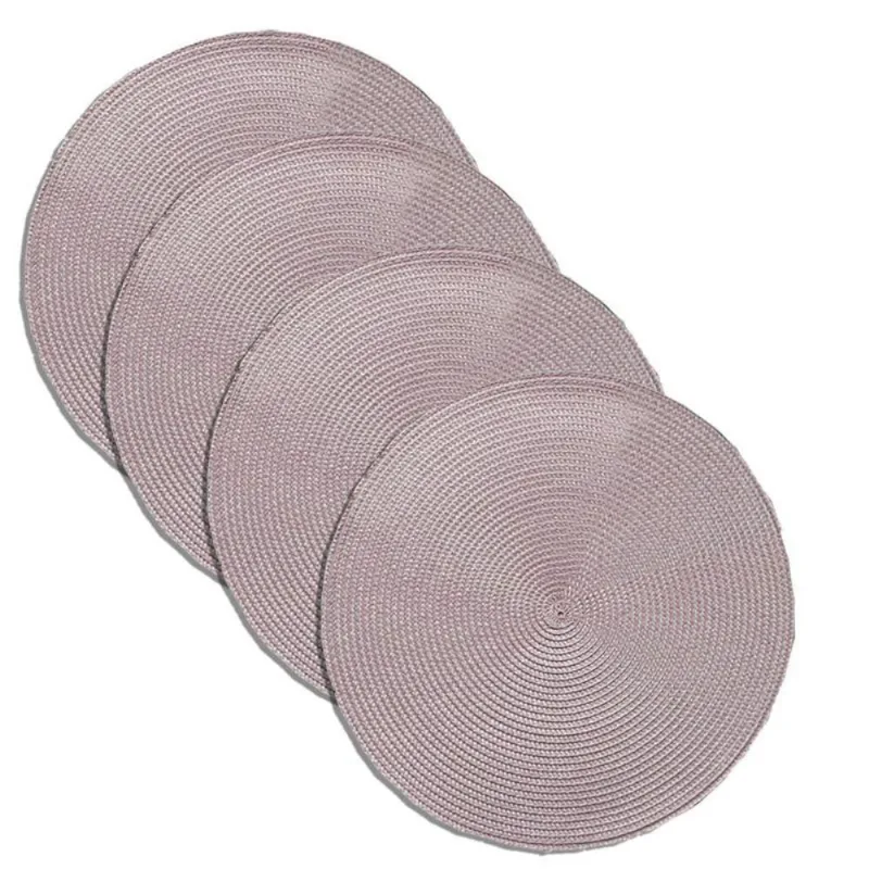 Jogo Americano Pvc Manaus 38 Cm Redondo 4Pcs - Rose