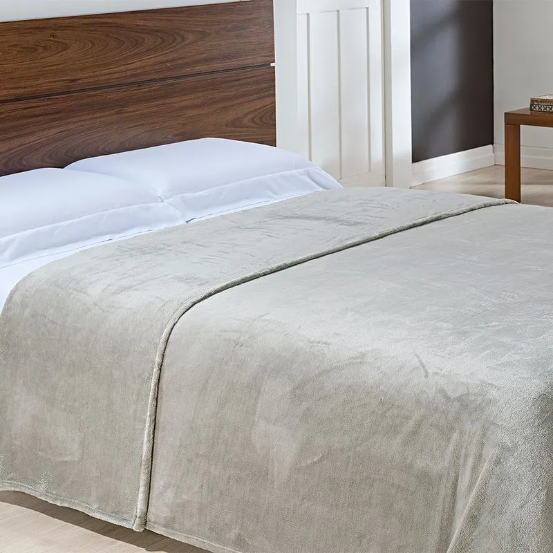 Cobertor Toque de Seda Nc 1,50 X 2,20 PRATA