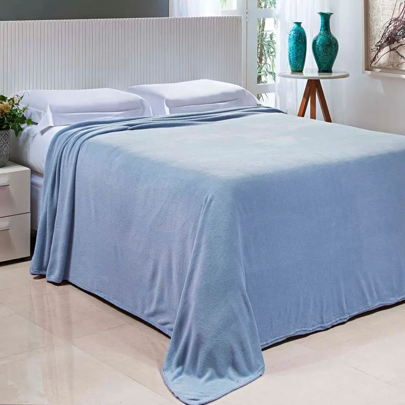 Cobertor Essence Nc 2,20 X 2,40 AZUL BEBE/UNICO