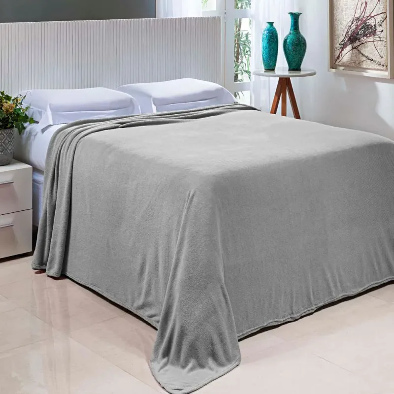 Cobertor Essence King NC Home 220x240 Cinza Unico 7908405148392 - Niazitex