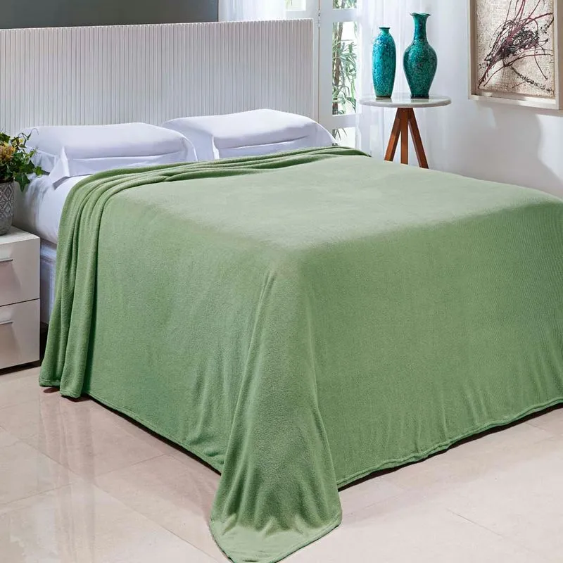 Cobertor Essence Nc 2,20 X 2,40 VERDE OLIVA/UNICO