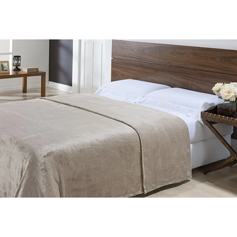 Cobertor Toque de Seda Nc 2,20x2,40 BEGE