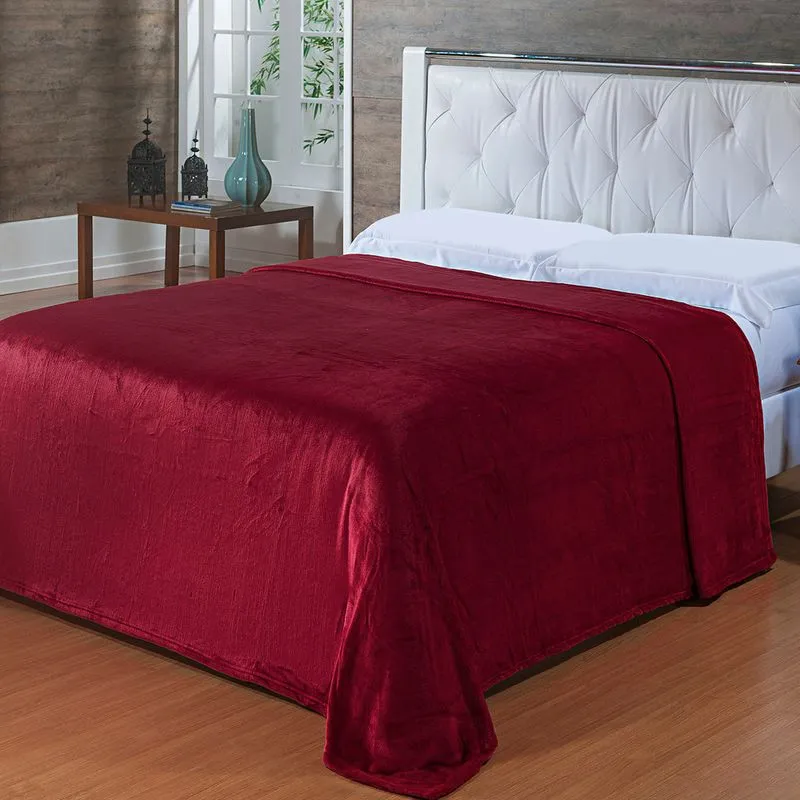 Cobertor Toque de Seda Nc 2,20x2,40 VINHO