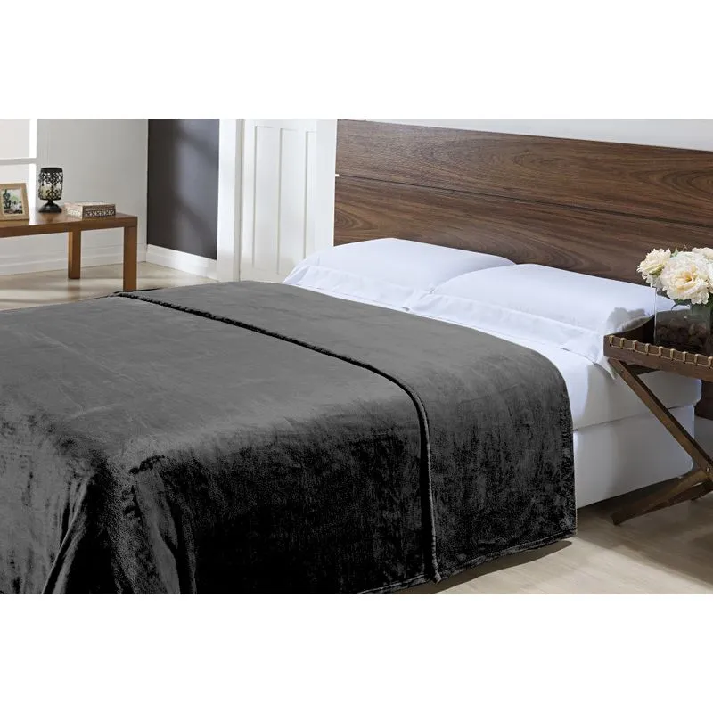 Cobertor Toque de Seda Nc 1,50 X 2,20 PRETO