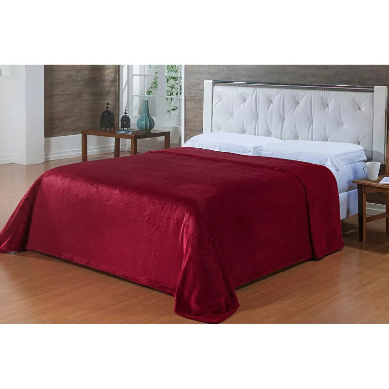Cobertor Toque de Seda Nc 1,50 X 2,20 VINHO