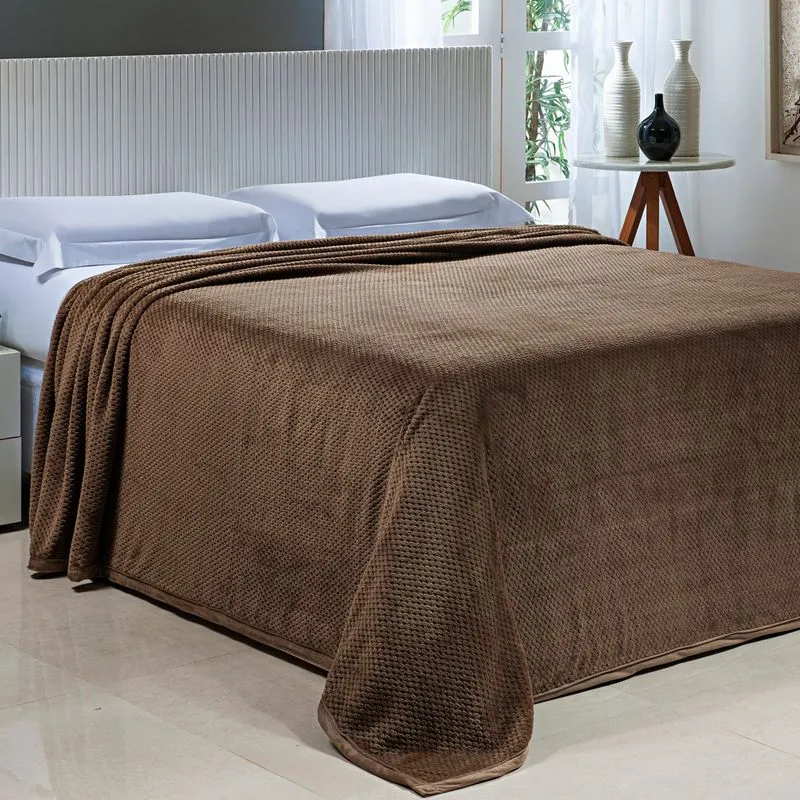 Cobertor Toque de Seda Premier Nc 2,20 X 2,40 KAKI/FAVO/UNICO
