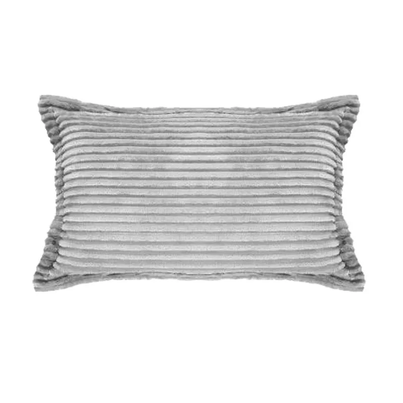 Porta Travesseiro C/ Abas Flannel Corduroy Avulso PRATA
