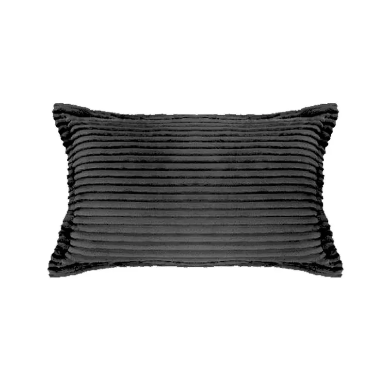 Porta Travesseiro C/ Abas Flannel Corduroy Avulso TITANIO