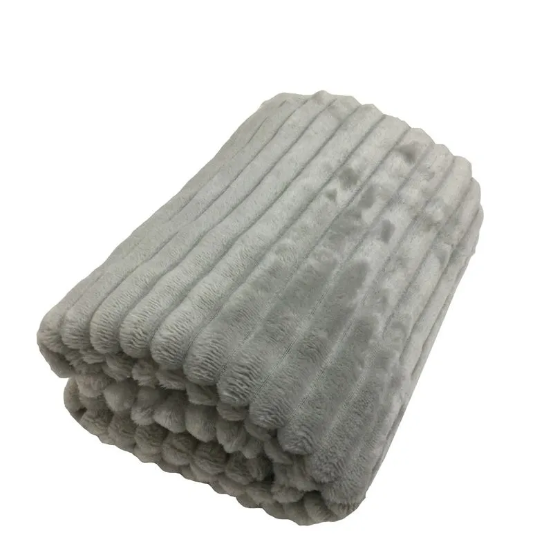 Peseira P/ Cama Flannel Corduroy King 2,50 X 0,80 Prata/unico