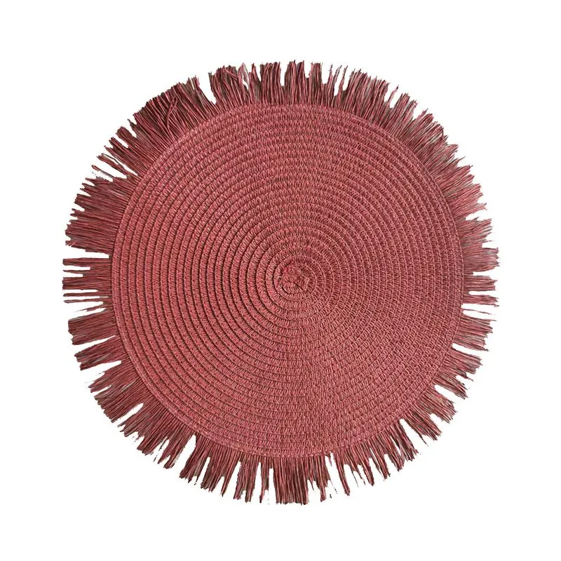JOGO AMERICANO FLORIDA 38 CM REDONDO 4 PCS VERMELHO