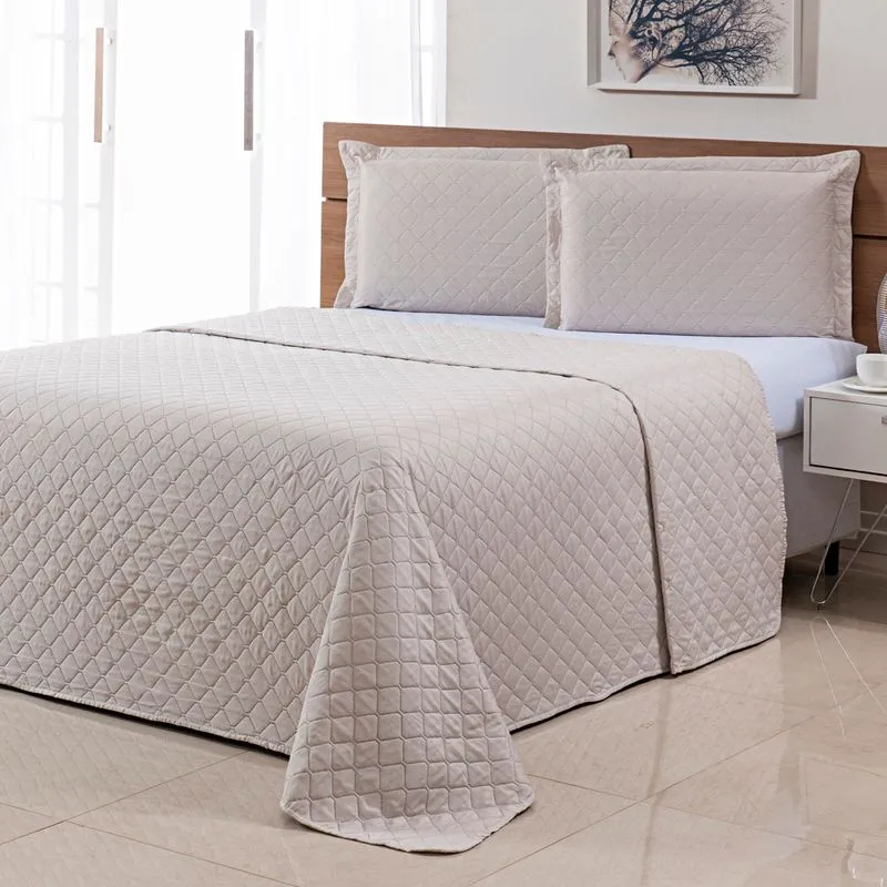 Colcha Ultrassonica Basics 1,60 X 2,40 Solteiro Areia/unico