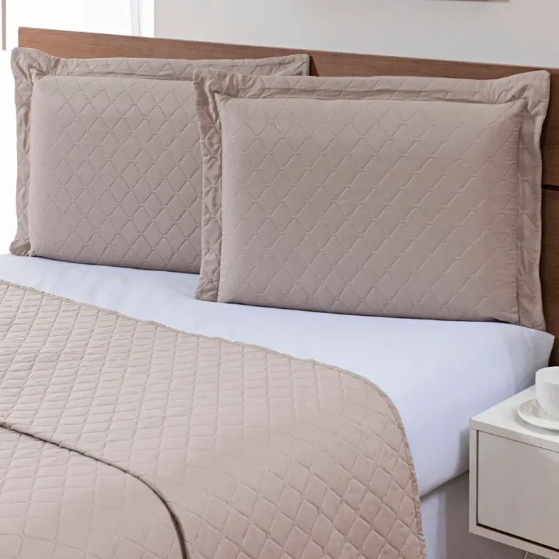 Colcha Ultrassônica Basics Solteiro 160x240 Bege Único - Niazitex