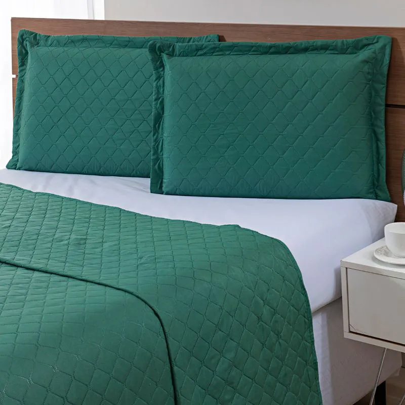Colcha Ultrassônica Basics Solteiro 160x240 Verde Floresta Único