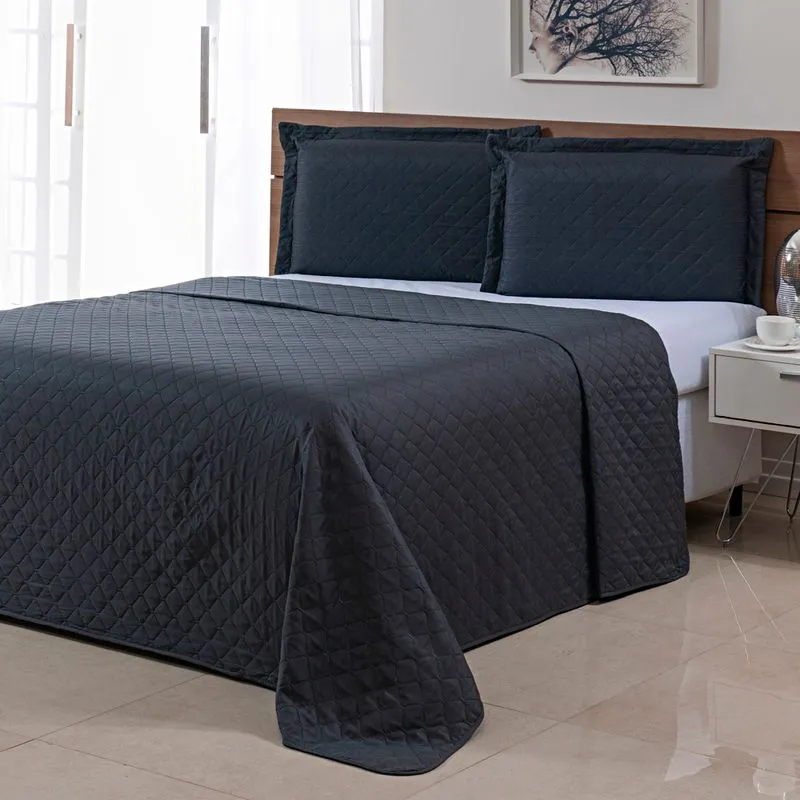 Colcha Ultrassonica Basics 2,20 X 2,40 Casal Chumbo/unico