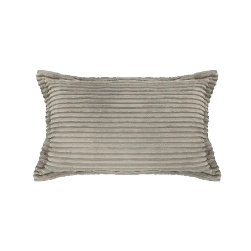 Porta Travesseiro C/ Abas Flannel Corduroy Avulso Bege/unico
