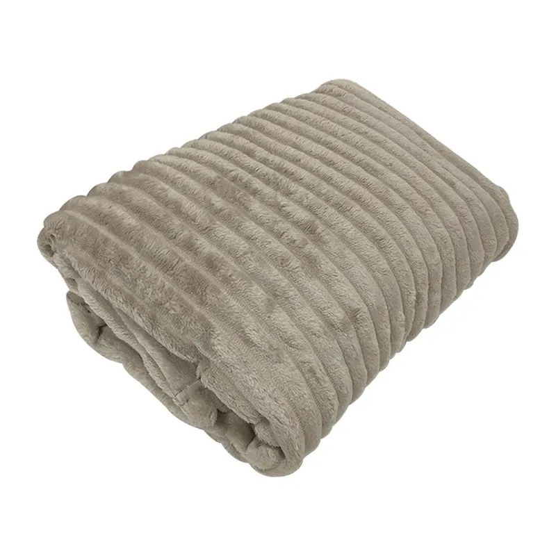 Peseira P/ Cama Flannel Corduroy Casal 1,94 X 0,80 Bege/unico