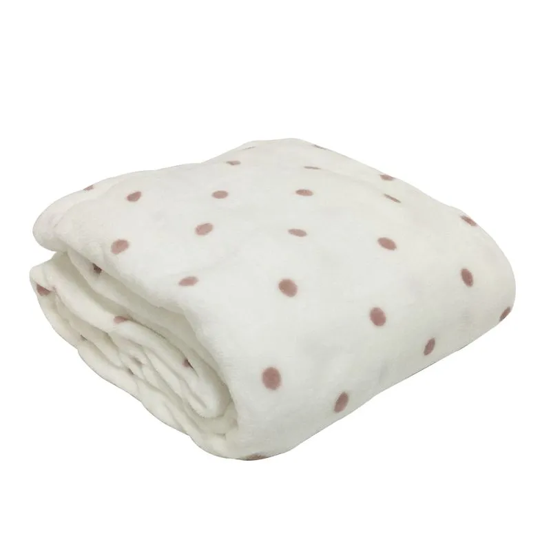 Cobertor Toque de Seda Casal 180x220 Branco/Rosa - NC Home