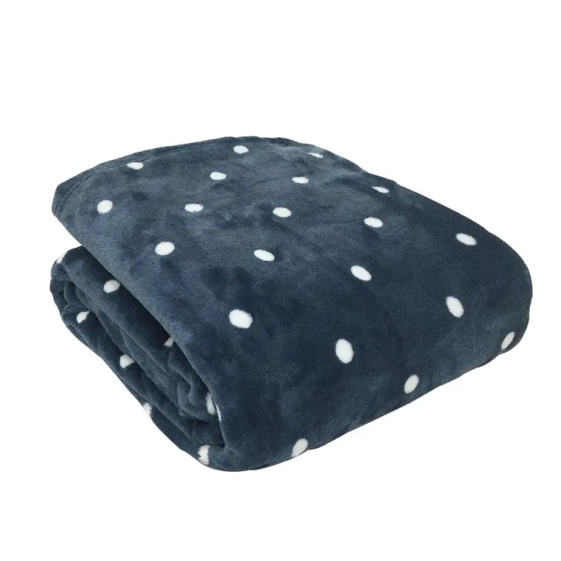 Cobertor Toque de Seda Casal 180x220 Petróleo/Branco - NC Home