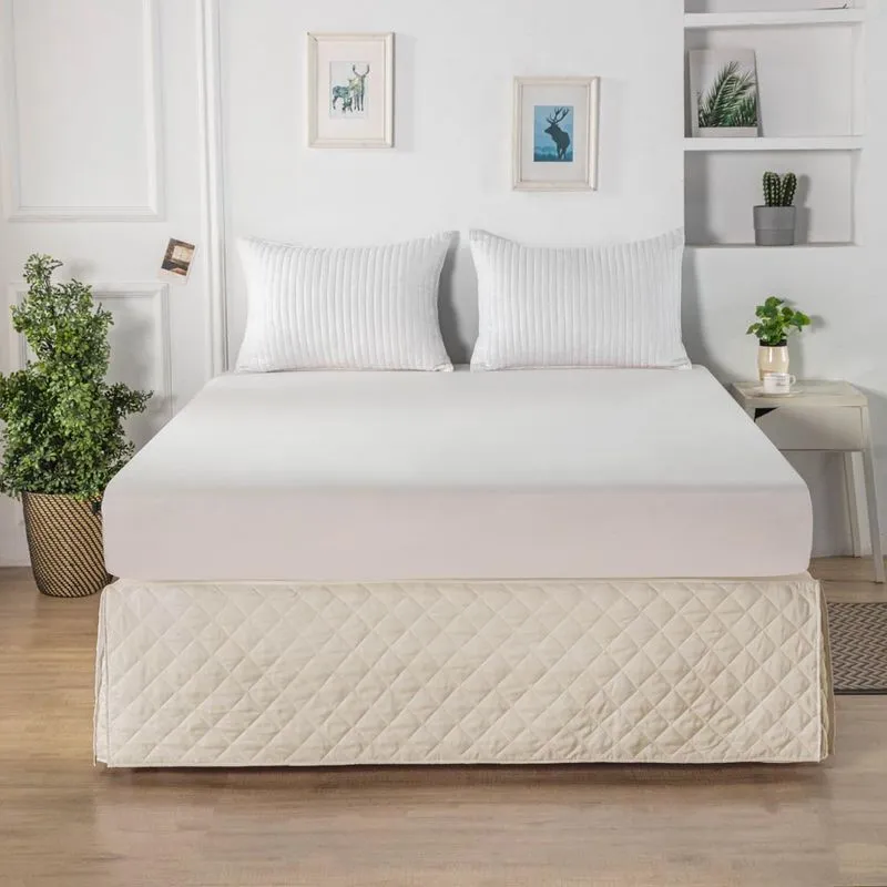 Saia Box Matelasse Solteiro 0,88 X 1,88 X 0,35 Marfim