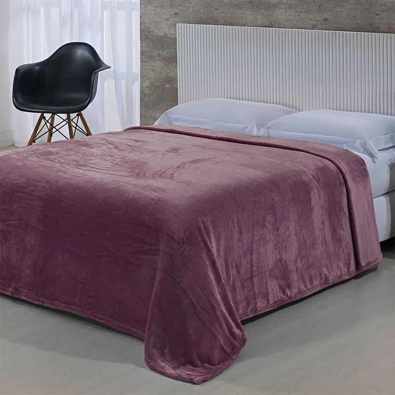 Cobertor Toque de Seda Nc 1,50 X 2,20 Rosa Queimado/unico