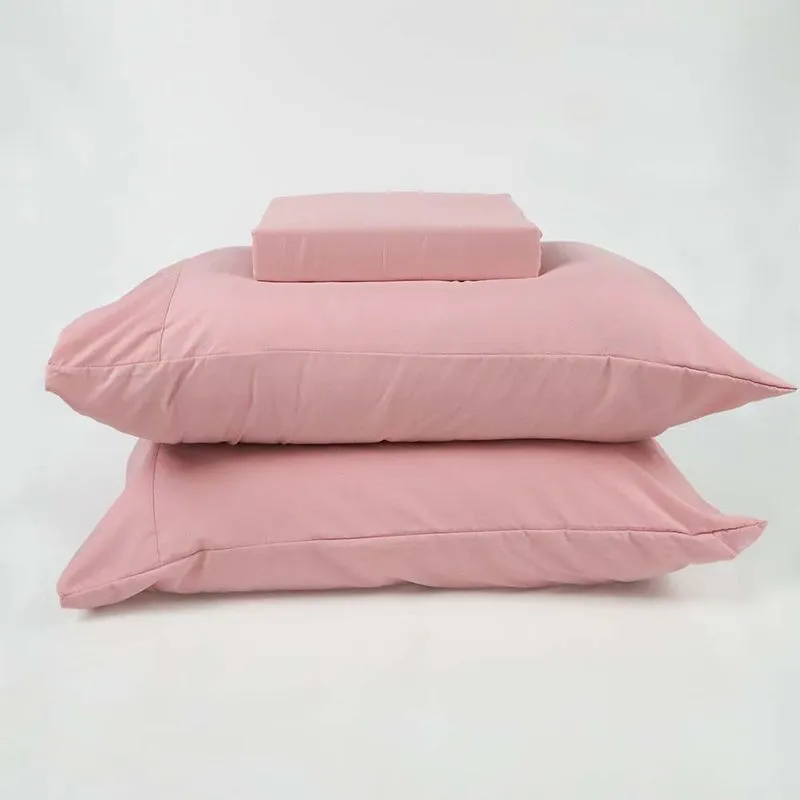 Jogo de Cama Simples Percal Soft 300 Solteiro Rose