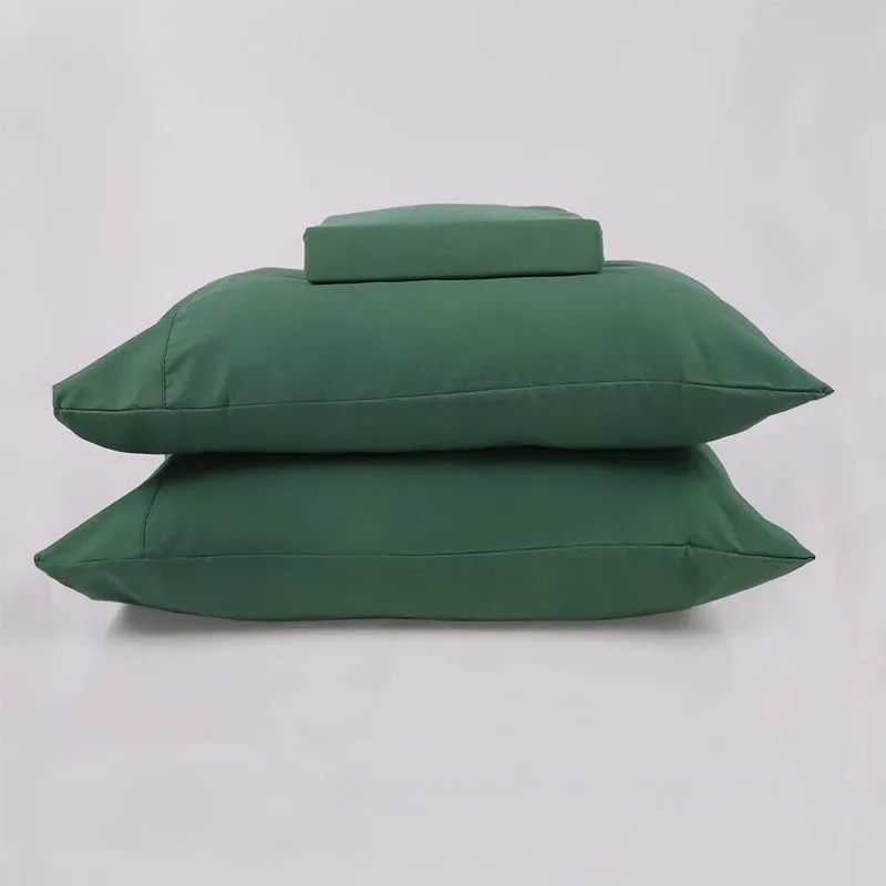 Jogo de Cama Simples Percal Soft 300 Casal Verde Floresta
