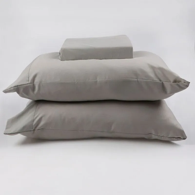 Jogo de Cama Simples Percal Soft 300 Queen Cinza Claro