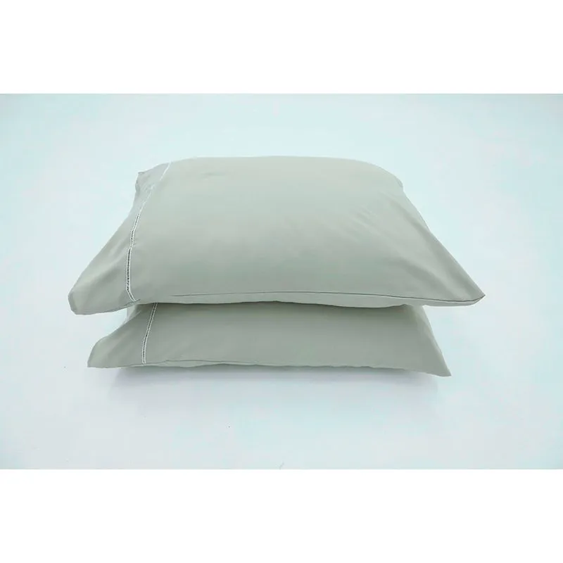 Fronha Percal Soft 300 Sofisticatto 2 Pecas Cinza Claro/uni