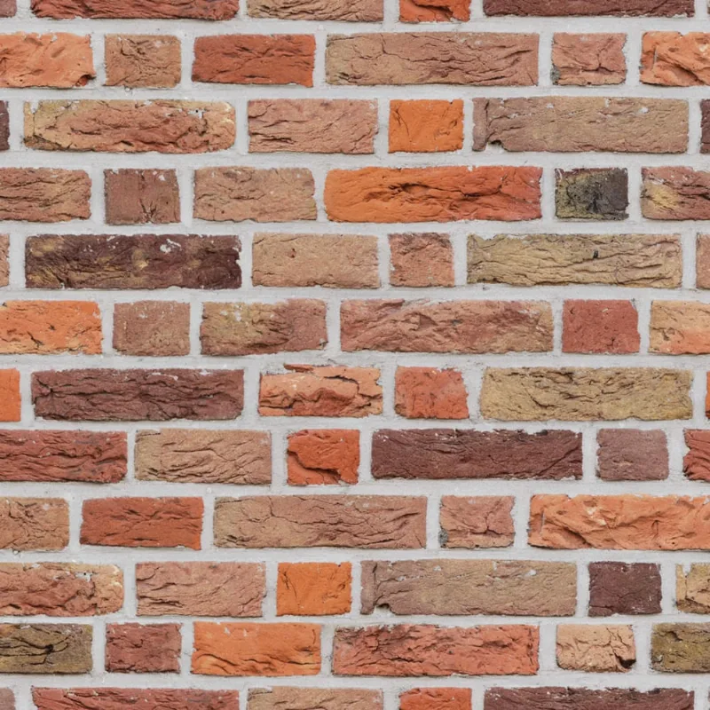 Papel de Parede Tijolos 3D Vermelhos Mesclados Adesivo 57x270cm