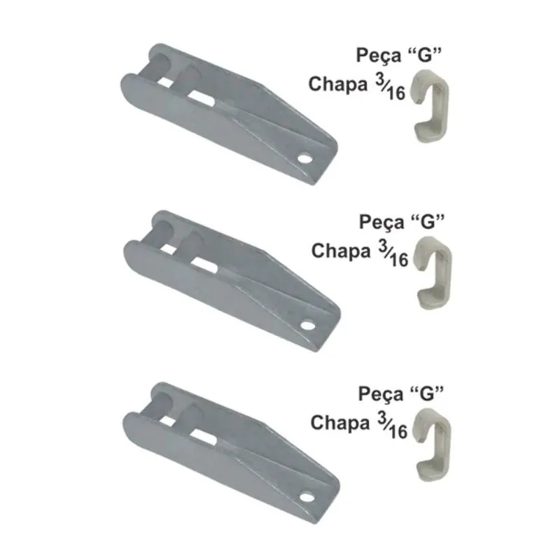 Kit 3 Dobradiças Tampa De Carreta Em Aço Pequena 3mm 3/16