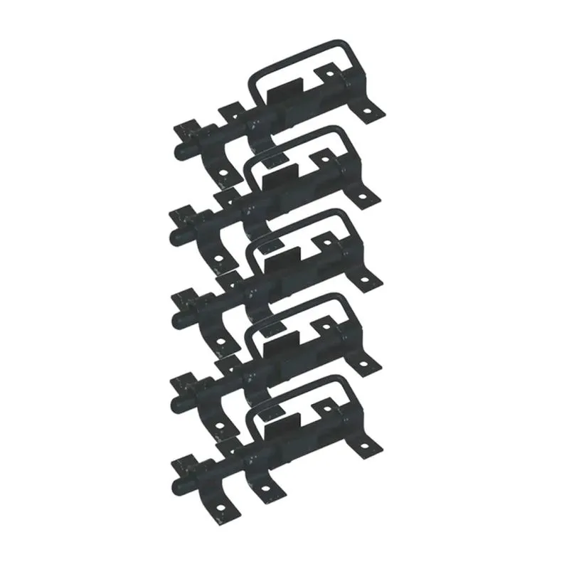 Kit 5 Trincos c/ Alça Para Portão e Porteira Aço Preto 280mm