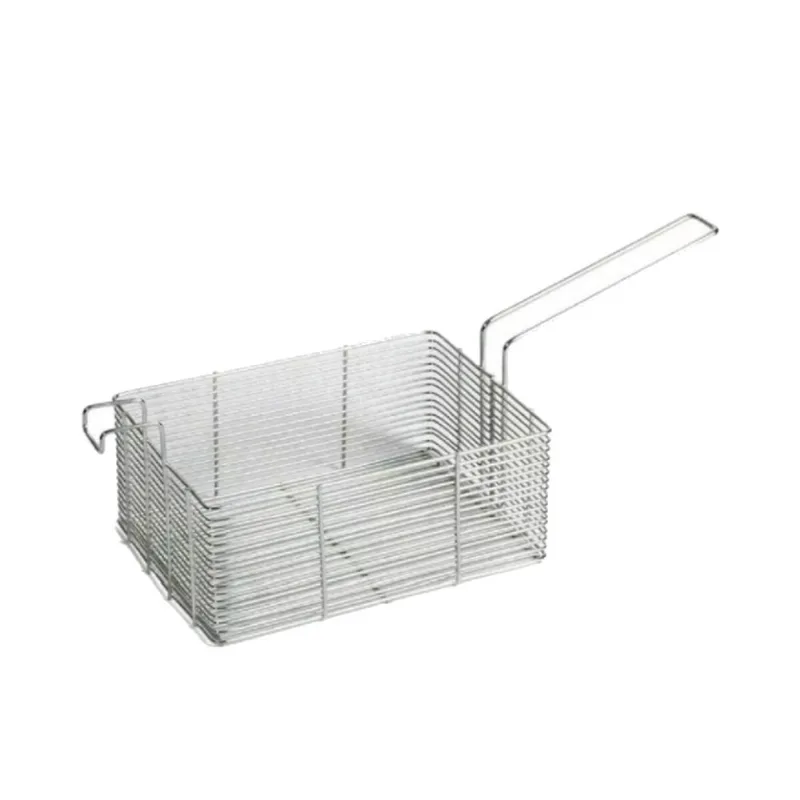 Cesto Para Frituras Arame Em Aço Inox Reforçado 24x11x15cm