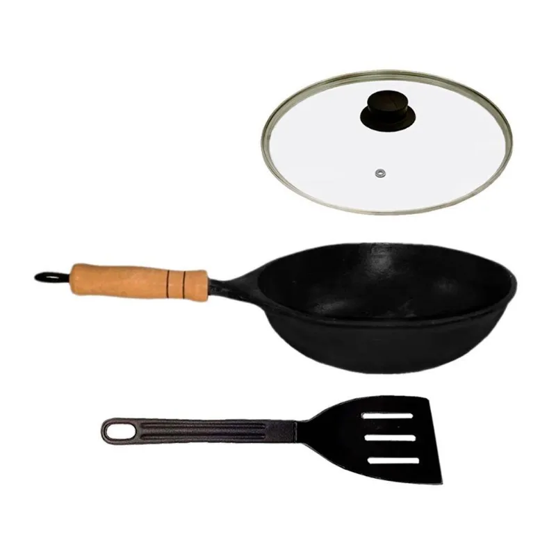 Frigideira Wok Alumínio Antiaderente 32cm Cabo Ergonômico Tampa Vidro Alumínios Vitória