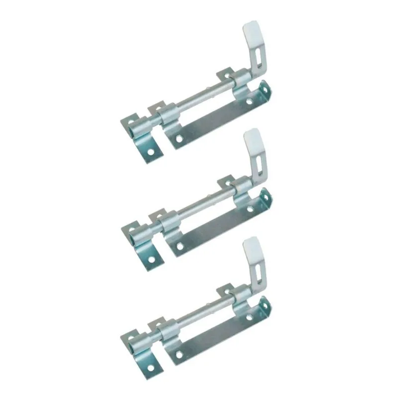 Kit 3 Trinco Ferrolho Para Portão Porteira Aço Zincado 180Mm