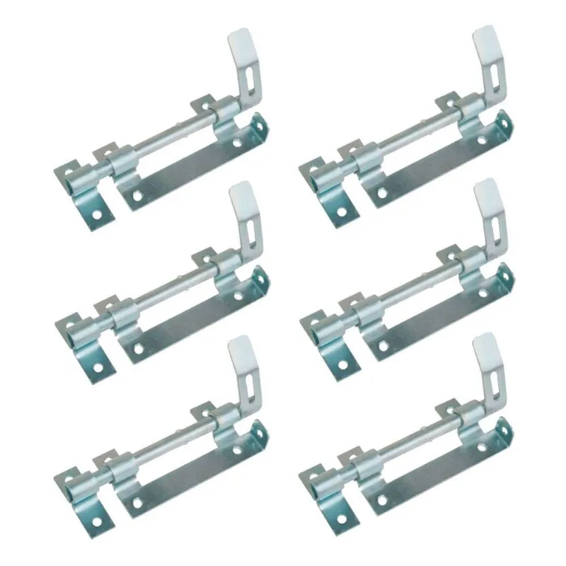 Kit 6 Trinco Ferrolho Para Portão Porteira Aço Zincado 180Mm