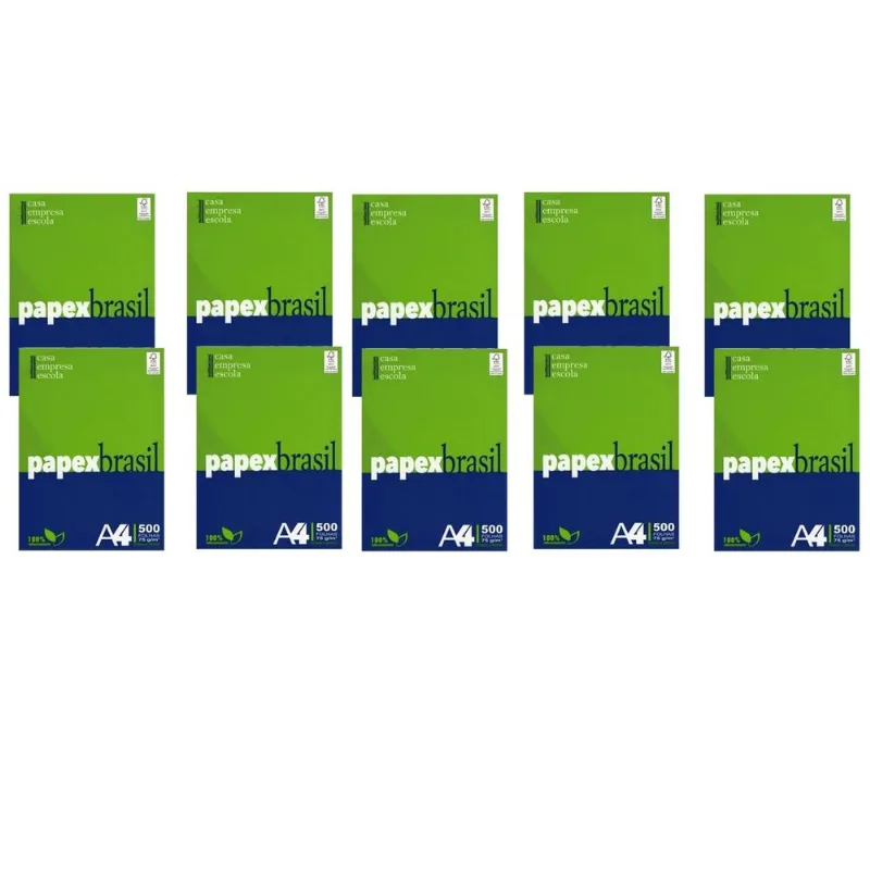 Kit 10 Papel Sulfite A4 75g Chamex Com 5000 Folhas 10 Resmas