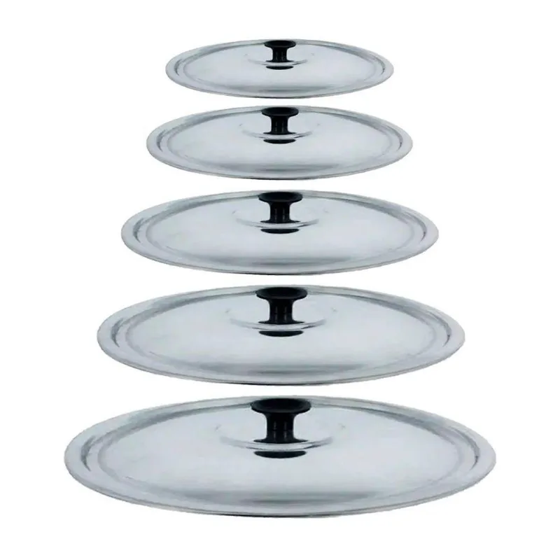 Kit Tampas de Alumínio Leve Polido 18cm 20cm 22cm 24cm 26cm para Panelas Diviforte