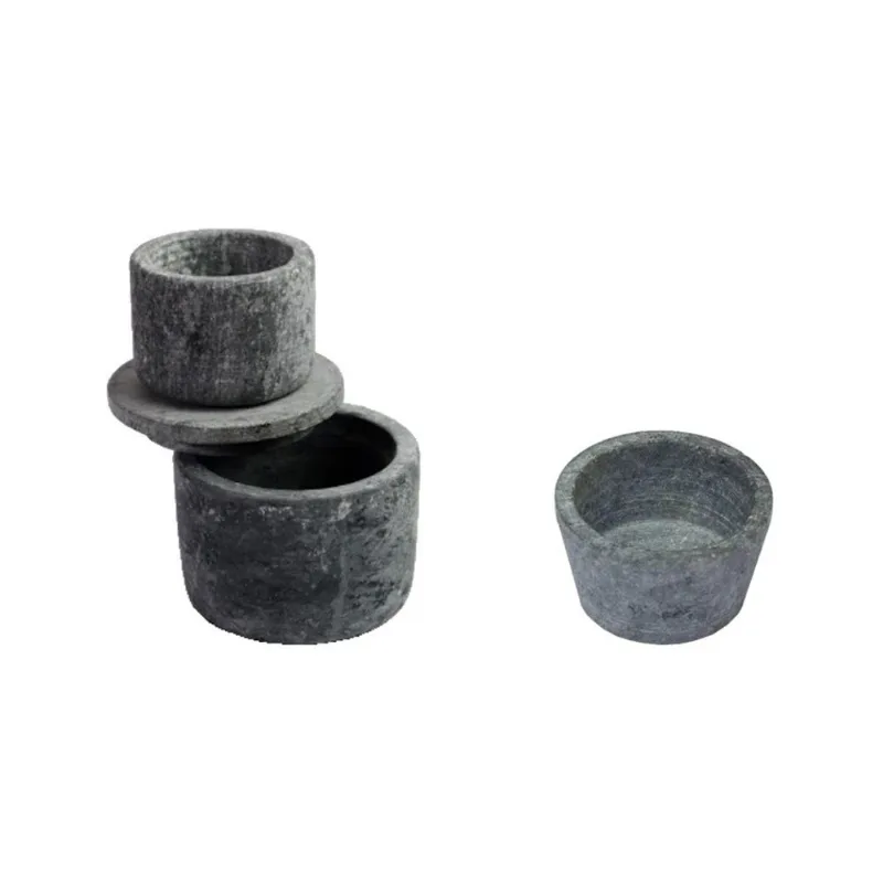 Kit Gourmet Mini Molheira 50ml e Manteigueira em Pedra Sabão