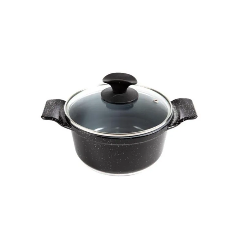 Caçarola Aa 18cm Alumínio Preto Liso Antiaderente Cerâmica 1,7L Javali
