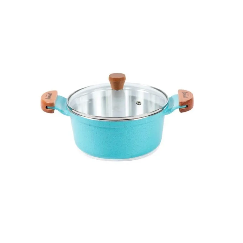 Caçarola Alumínio Usinado Diamantado Turquesa 24CM 3,6L Javali