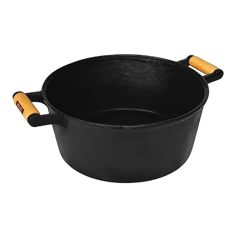 Caçarola 0499RIG Ferro Fundido Antiaderrente 2L com Alças Fixas Preto
