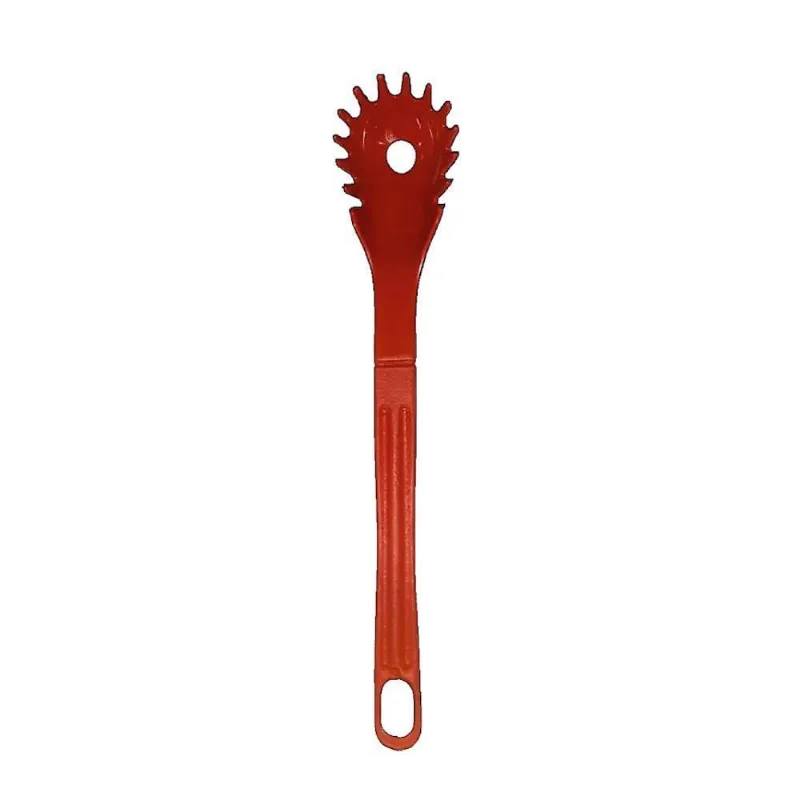 Colher Pegador de Macarrão Nylon 28cm para Panelas Antiaderentes Vermelho Javali
